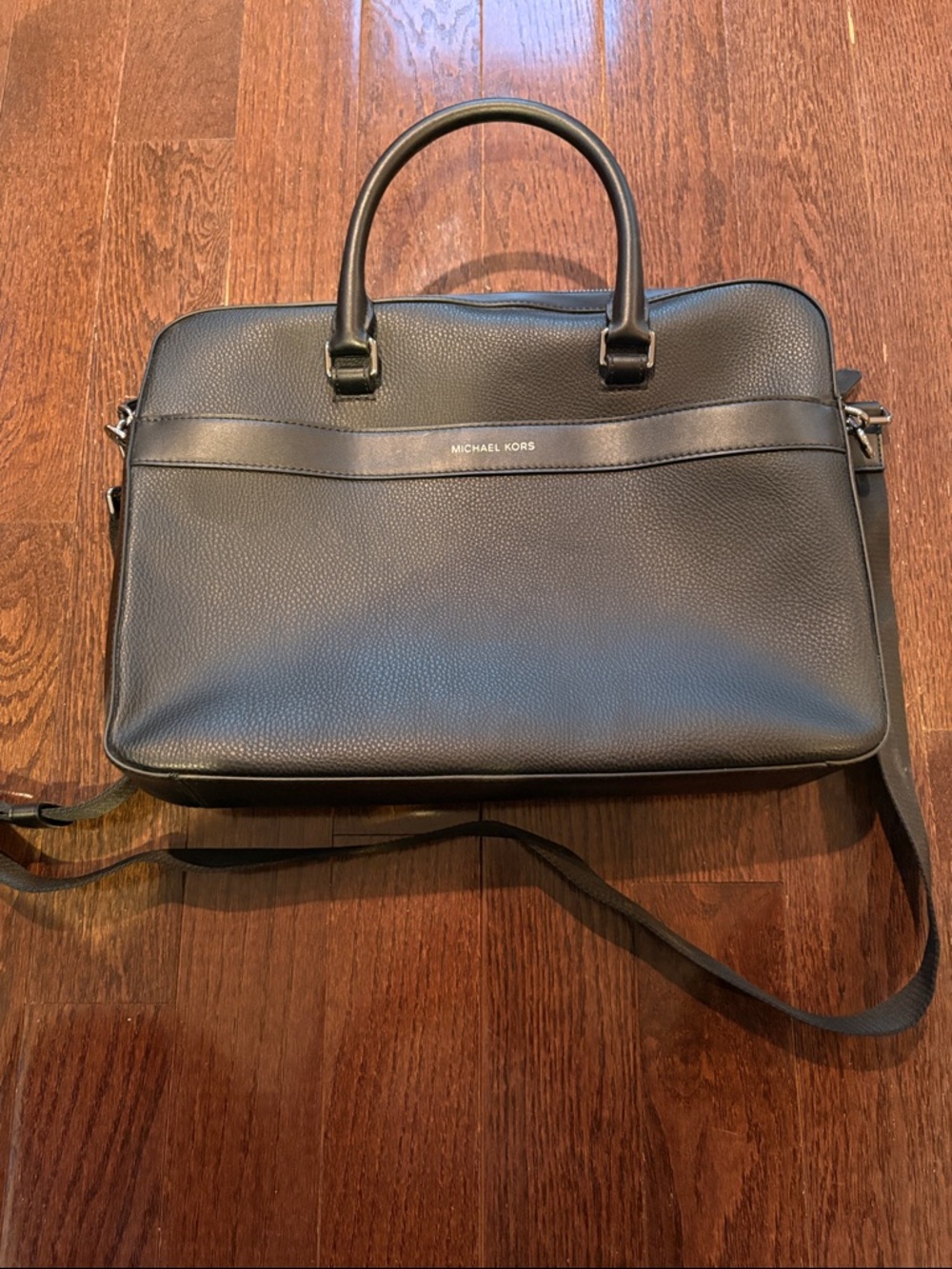 Michael Kors Mason explorer leather briefcase